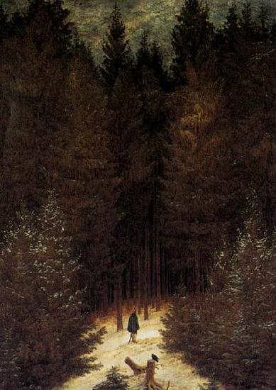 Caspar David Friedrich The Chasseur in the Forest Germany oil painting art